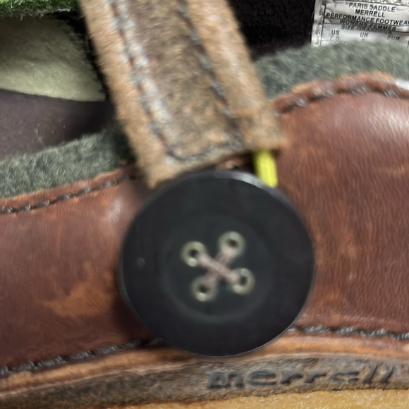 Merrell Paris Shoe J70280 Saddle Brown Mary Jane Comfort Leather Button  7-1/2 - Picture 8 of 10